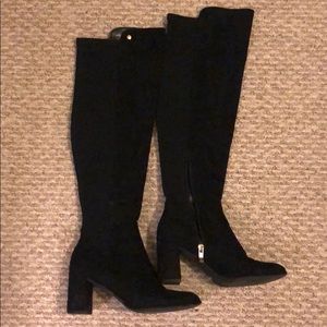 Suede Knee High Boots